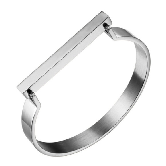 Lux Bar Bangle Bracelet - Stainless Steel - Picture 8 of 8